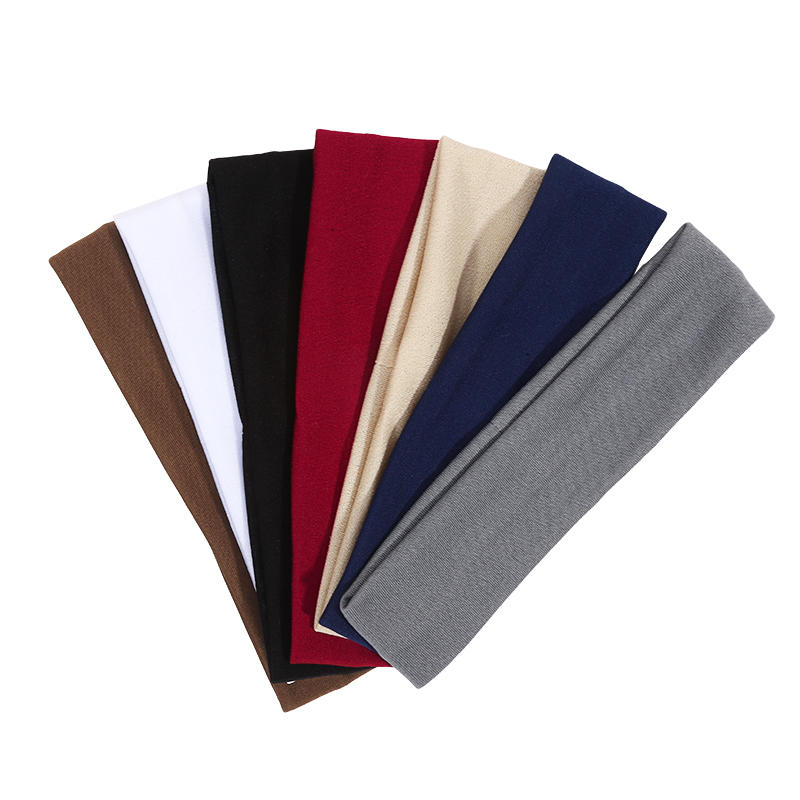 Men'S Yoga Accessories - 7 Pack Wide Elastic Sports Headbands
