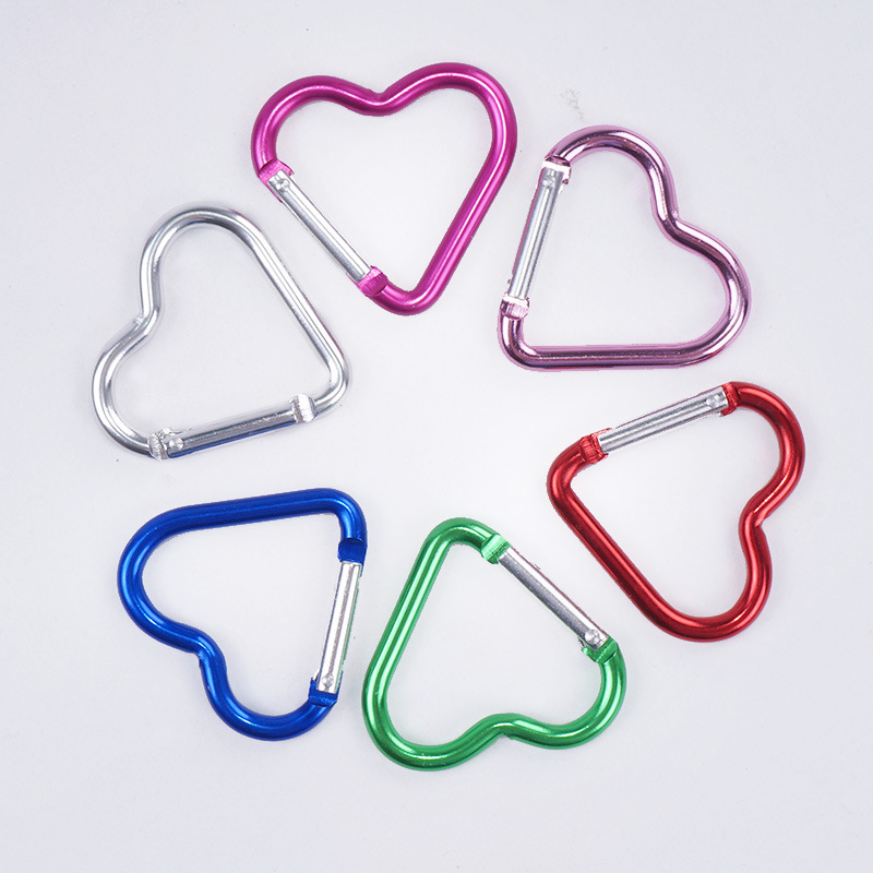 Keychain Multi Tool - 1 Pcs Heart-shaped Aluminum Carabiner Key