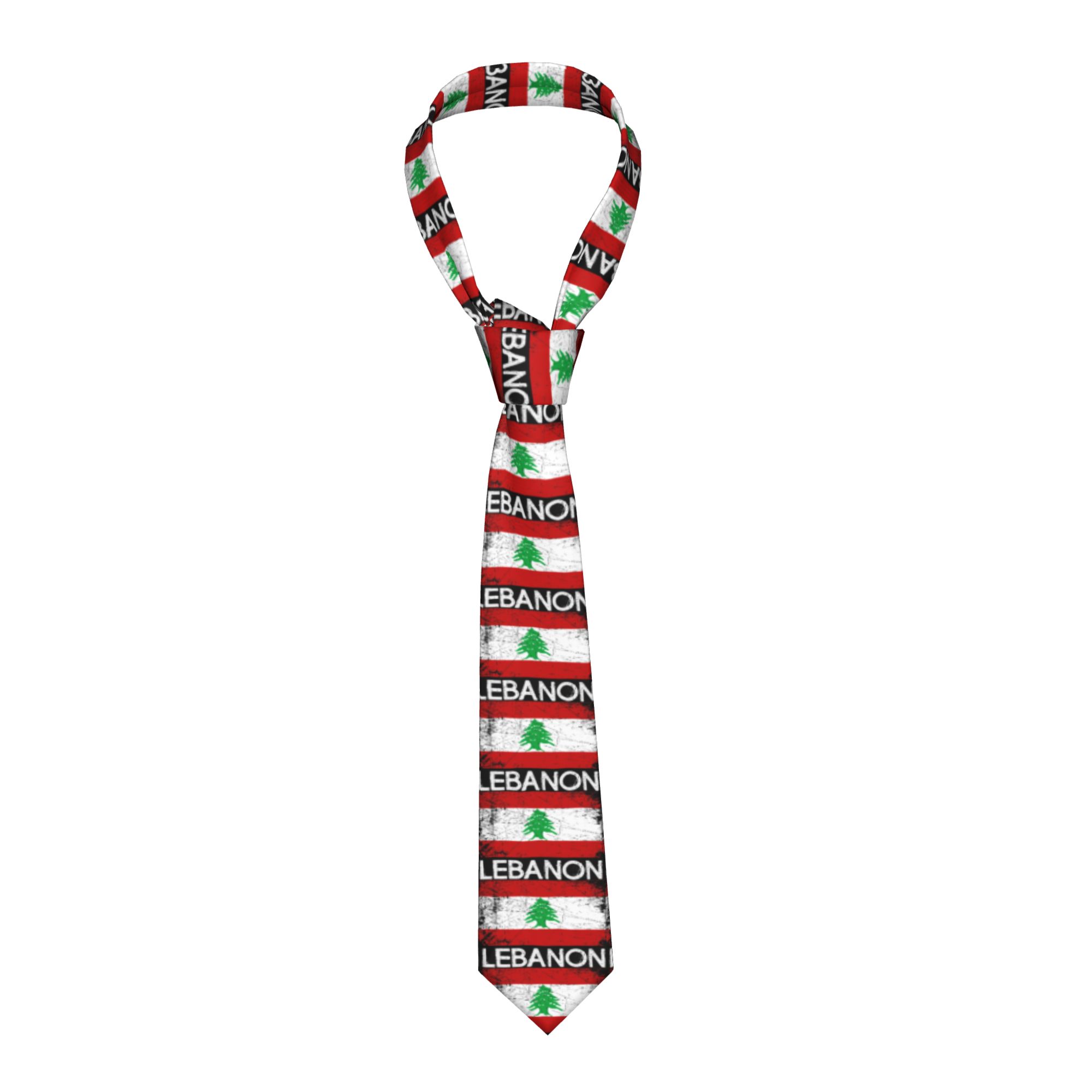 Men Accessories Lebanon - Lebanese Flag Made in Lebanon Tie