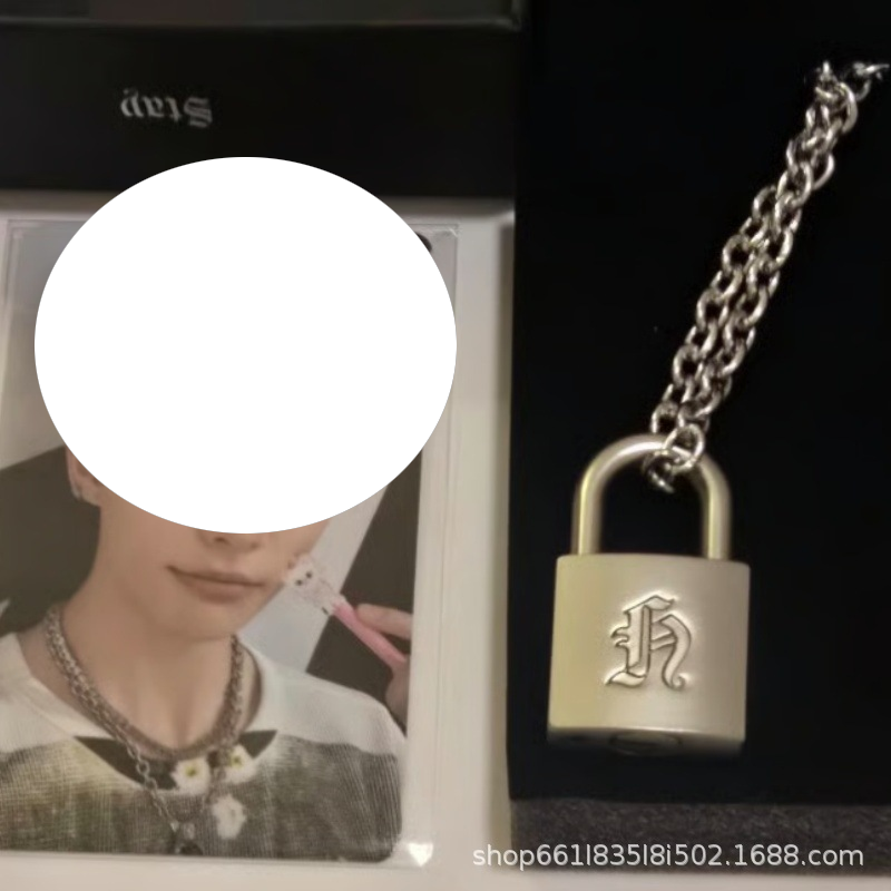Mens Accessories Style - Ashionable Creative Metal Lock Necklace Same