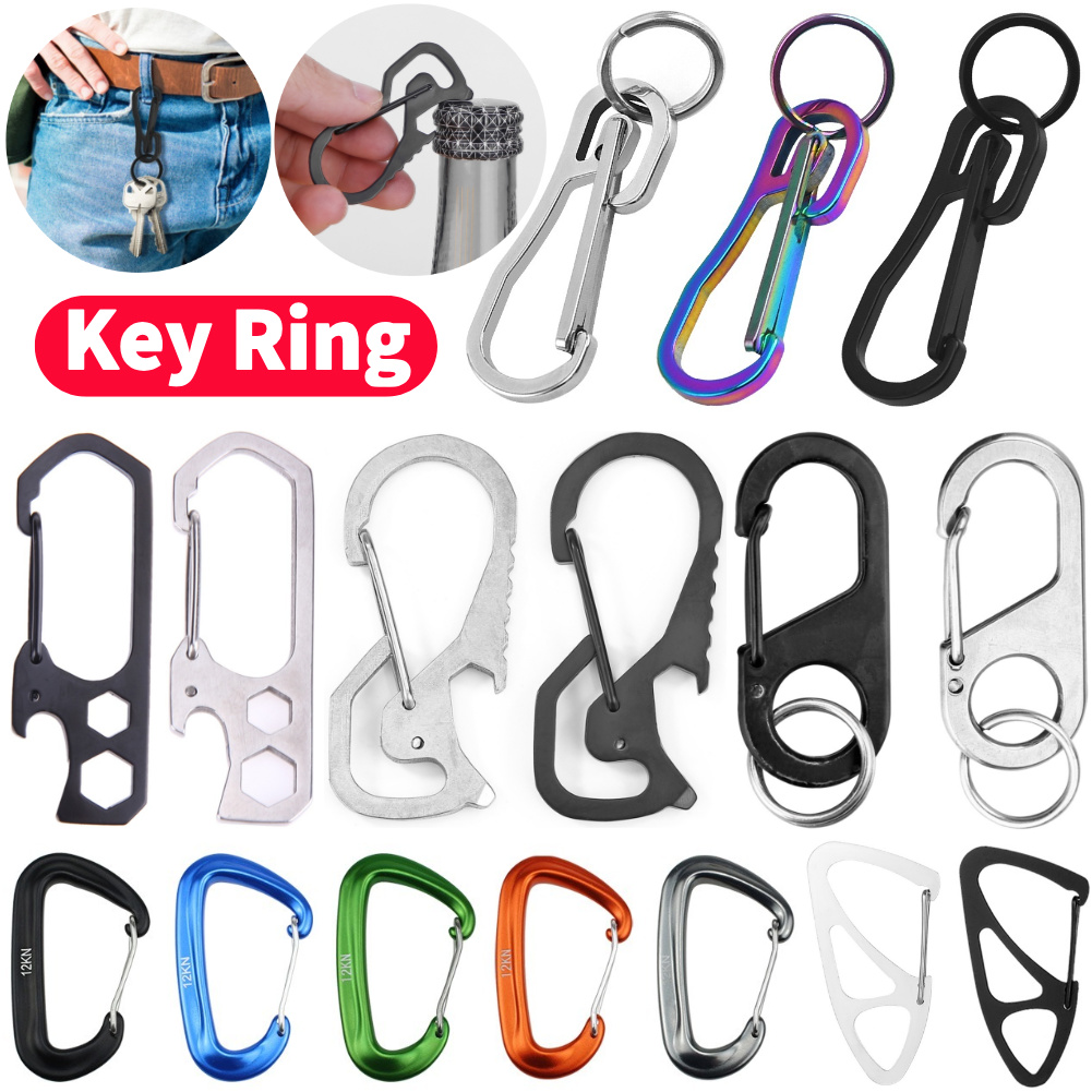 Keychain Multi Tool - Key Ring Carabiner Outdoor Climbing Keychain