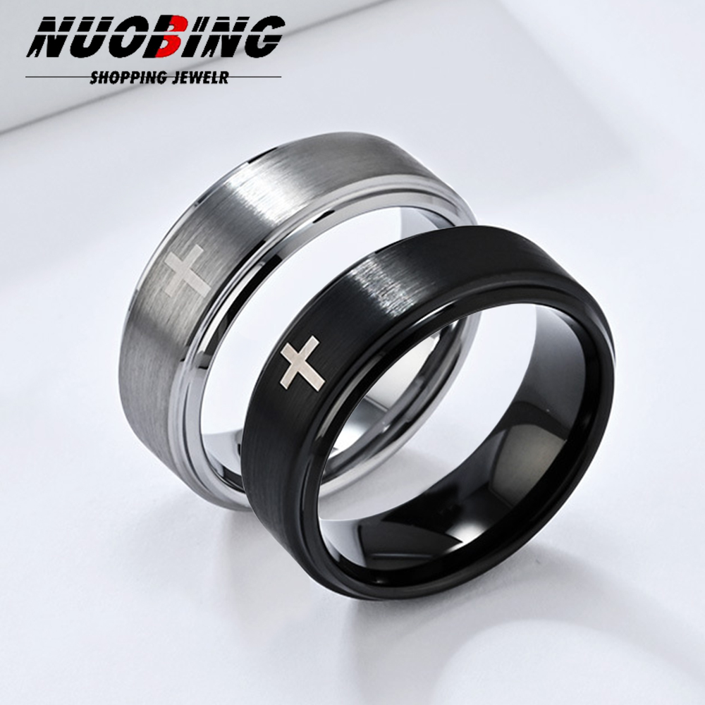 Men Accessories Wedding - Retro Titanium Steel Christian Jesus Cross