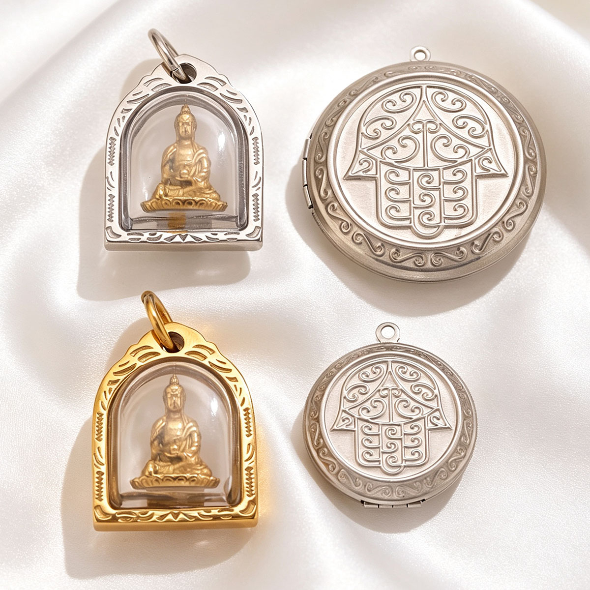 1/2pcs Photo Frame Charms 18K  - Men Accessories Locket recension och pris