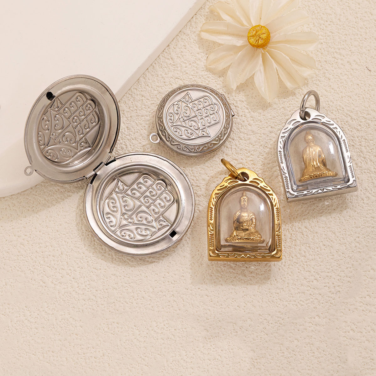 1/2pcs Photo Frame Charms 18K  - Men Accessories Locket recension och pris