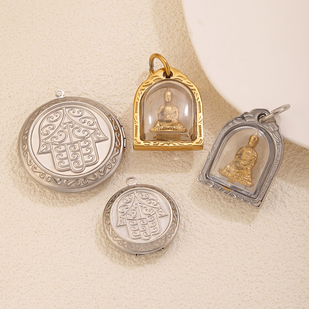 1/2pcs Photo Frame Charms 18K  - Men Accessories Locket recension och pris