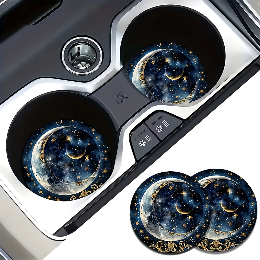 2pcs Starry Night Moon Car Cup - Men'S Accessories Holder recension och pris