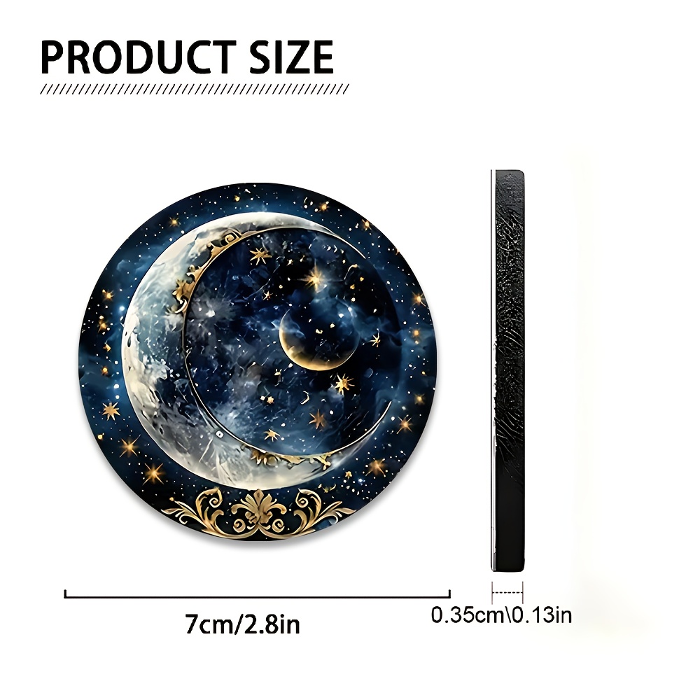 2pcs Starry Night Moon Car Cup - Men'S Accessories Holder recension och pris