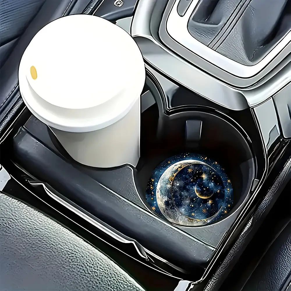 2pcs Starry Night Moon Car Cup - Men'S Accessories Holder recension och pris