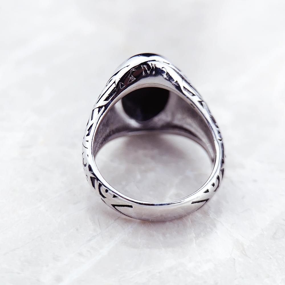 Black Oval Signet Ring Europe  - Signet Ring Men recension och pris