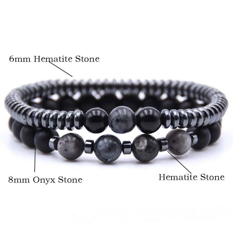 Stylish 2Pcs Men Bracelet Set  - Men'S Yoga Accessories recension och pris