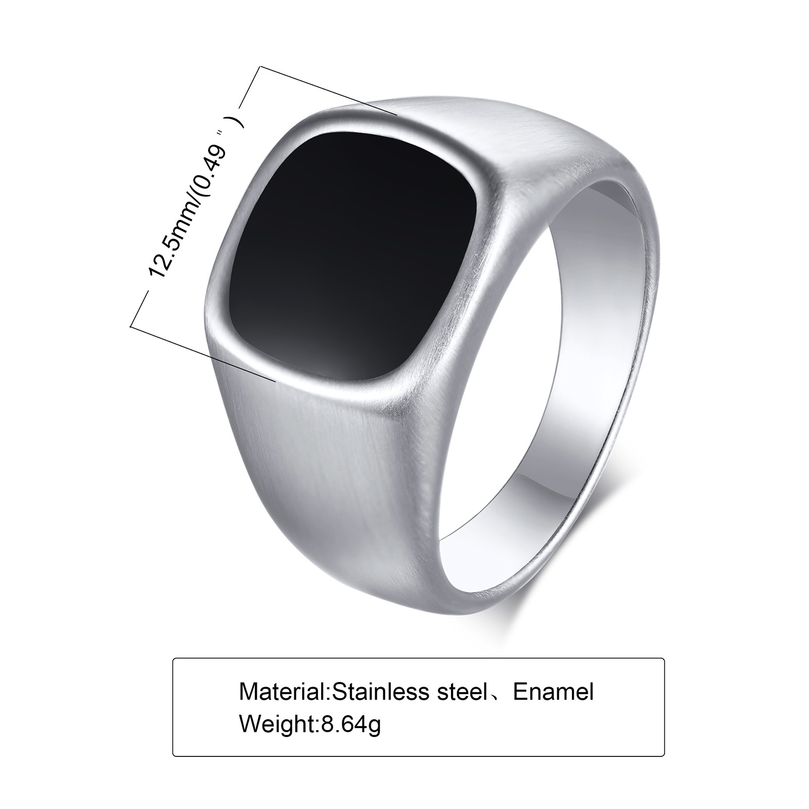 Men Stainless Steel Signet Rin - Signet Ring Men recension och pris