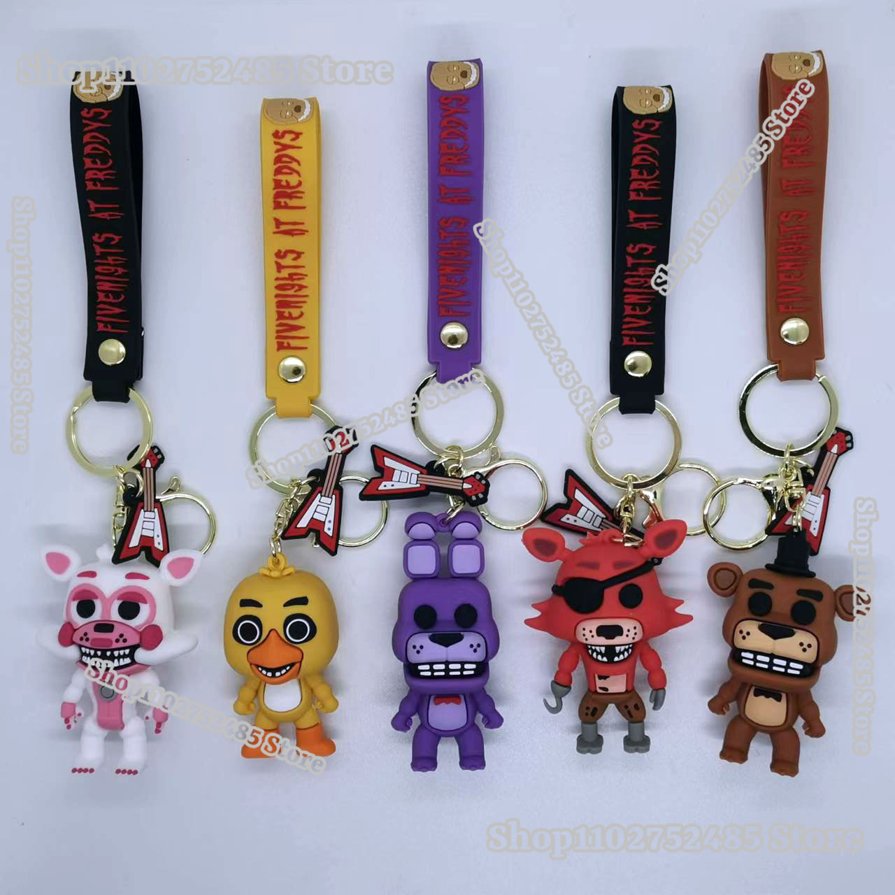 5pcs Cartoon Anime FNAF Figure - Men Accessories Ring recension och pris