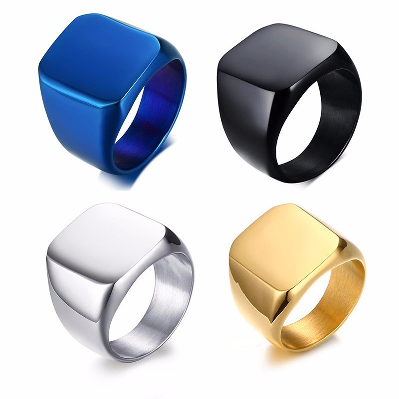 Vnox Free Personalized Stamp R - Signet Ring Men recension och pris