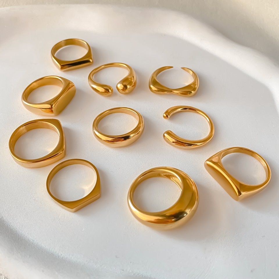 St-Delan Stainless Steel Chunk - Signet Ring Men recension och pris