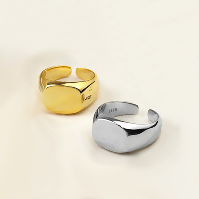925 Sterling Silver Men Ring S - Signet Ring Men recension och pris