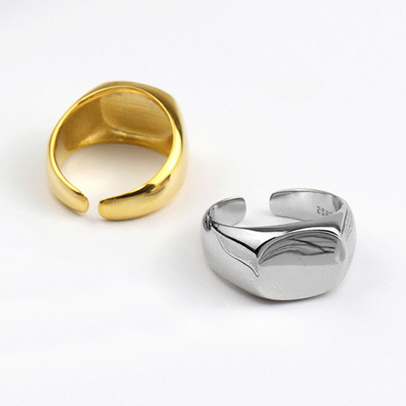 925 Sterling Silver Men Ring S - Signet Ring Men recension och pris