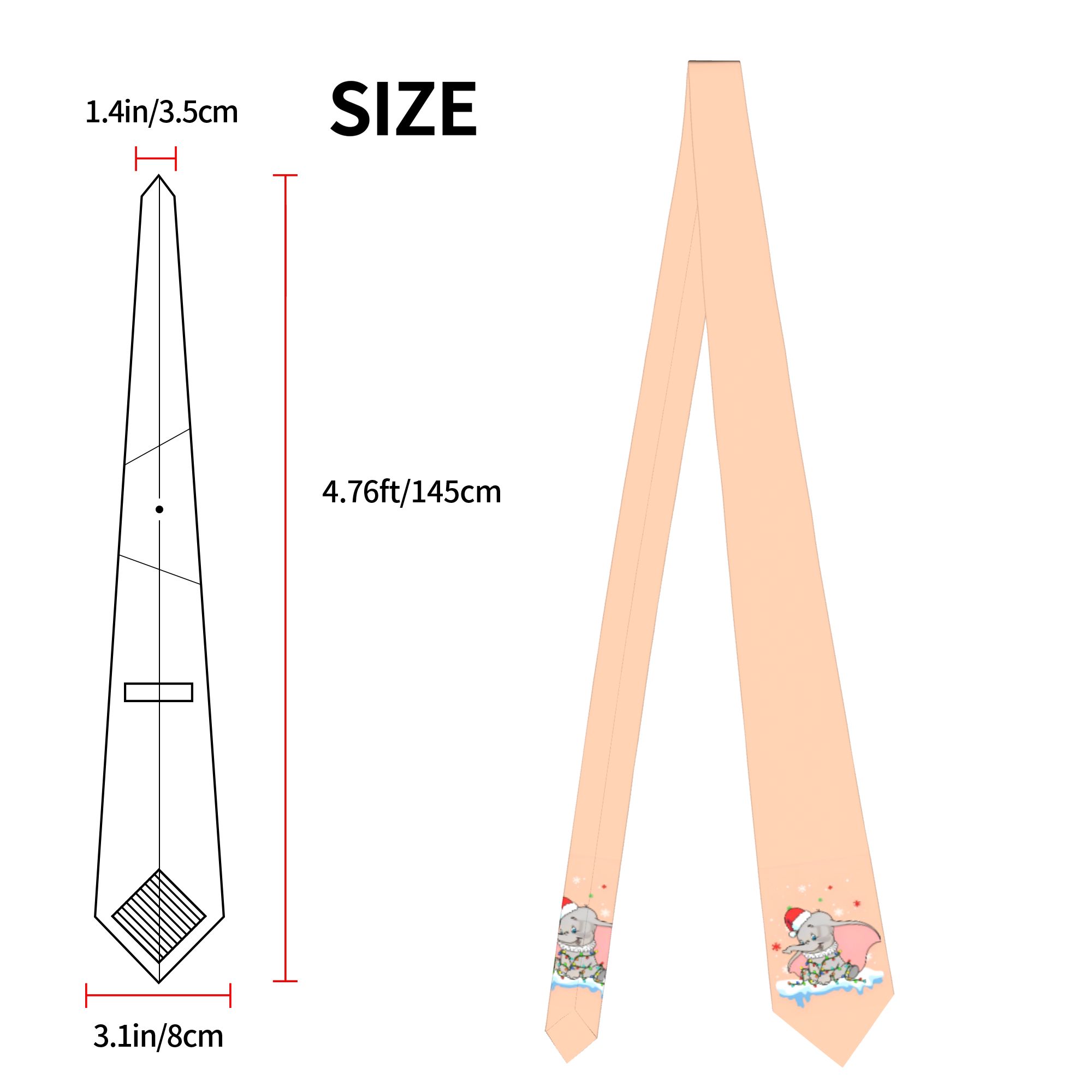Cute Cartoon Dumbos Neckties M - Men'S Accessories Office recension och pris