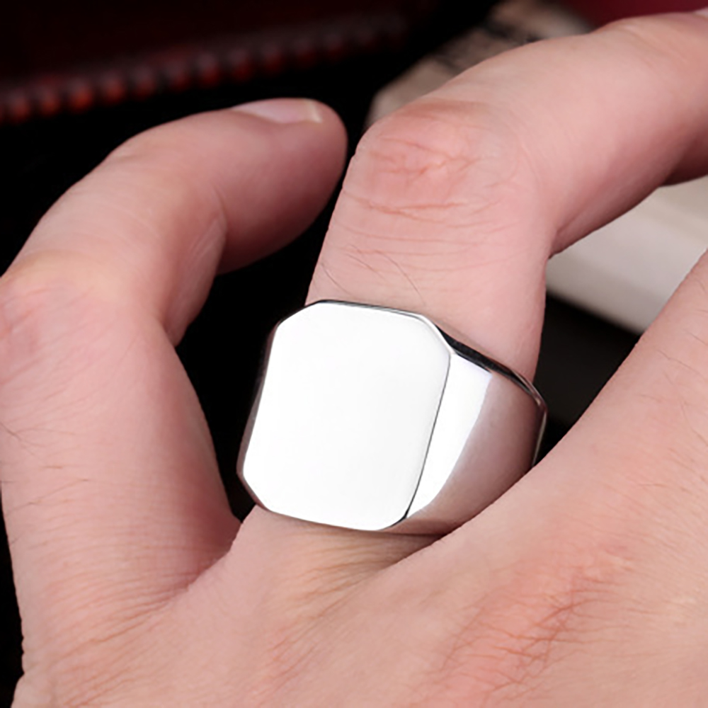 Free Engrave New Silver/Gold/B - Signet Ring Men recension och pris
