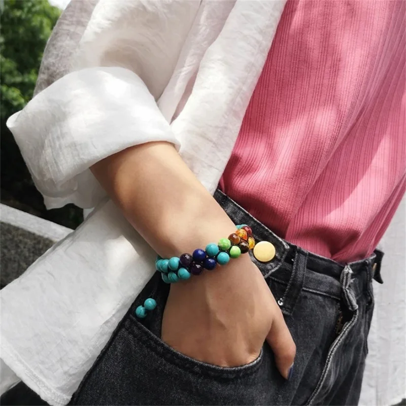 Double Layer 7 Chakra Bracelet - Men Accessories India recension och pris