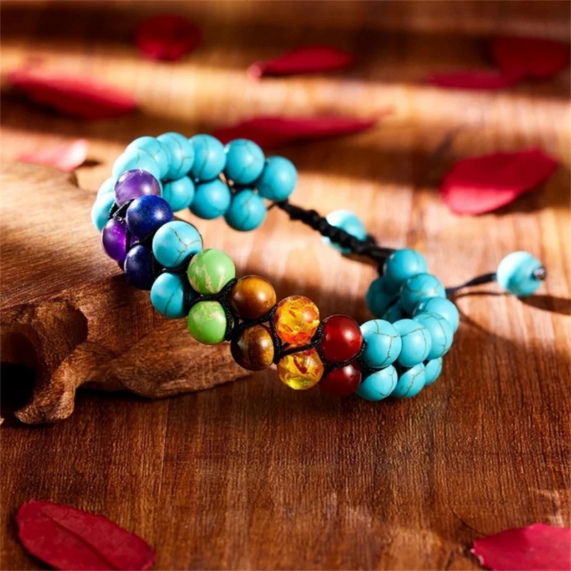 Double Layer 7 Chakra Bracelet - Men Accessories India recension och pris