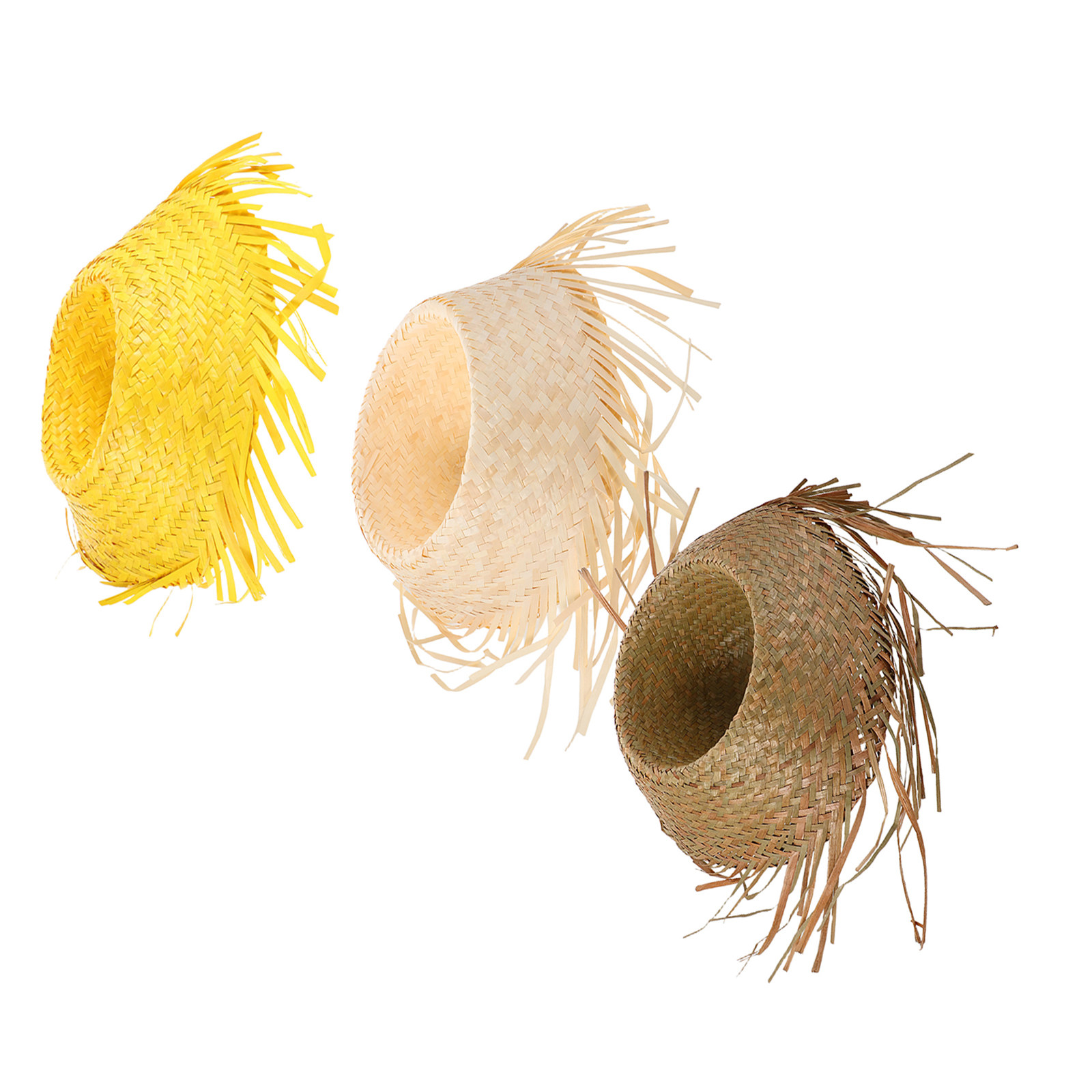 3Pcs Hawaiian Straw Hat Tropic - Men'S Vacation Accessories recension och pris