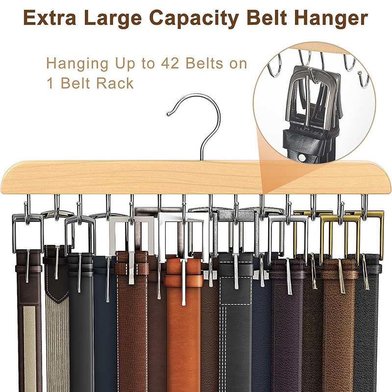 Wooden Belt Rack Women Storage - Men'S Accessories Organizer For Wardrobe recension och pris