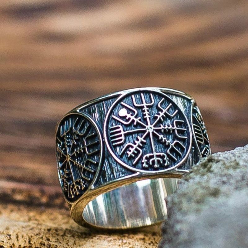 Vintage Viking Rune Signet Sca - Signet Ring Men recension och pris
