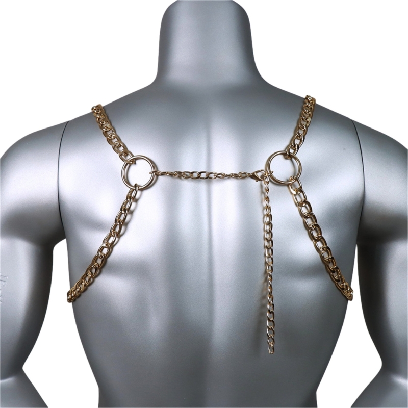 Men's Sexy Metal Body Chest Ch - Mens Accessories Style recension och pris