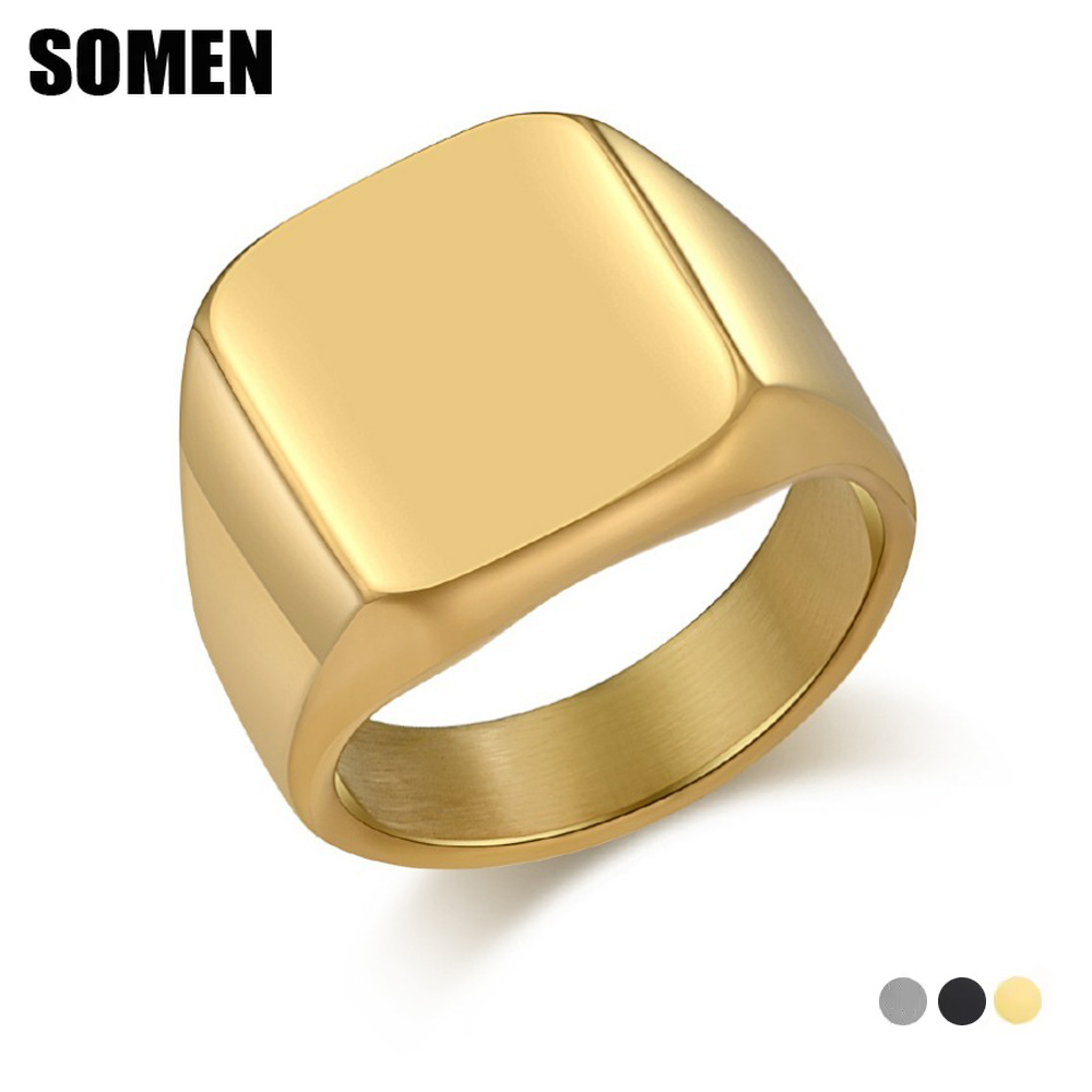 Somen Signet Square Tungsten C - Signet Ring Men recension och pris