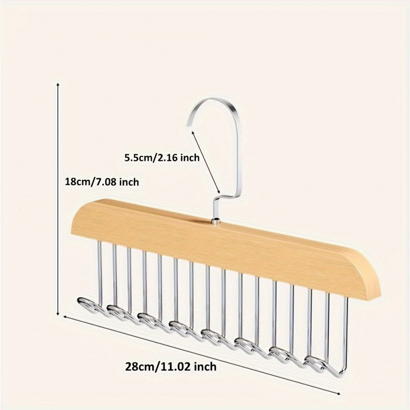 8 hook Wooden Belt Rack Storag - Men'S Accessories Organizer For Wardrobe recension och pris