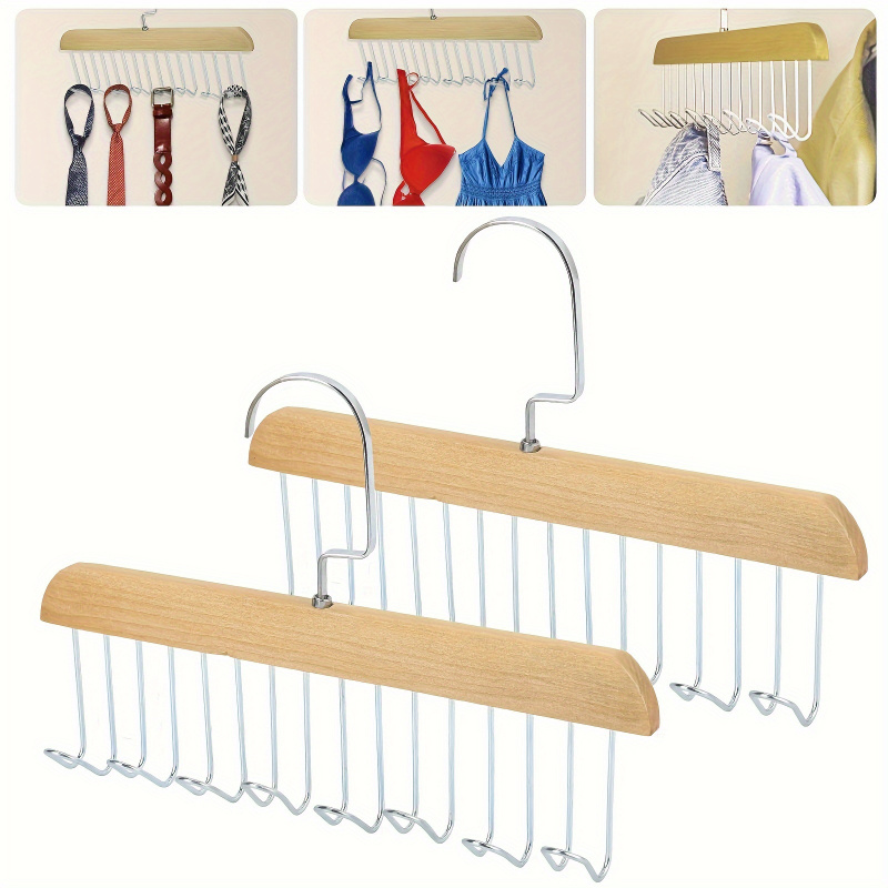 8 hook Wooden Belt Rack Storag - Men'S Accessories Organizer For Wardrobe recension och pris