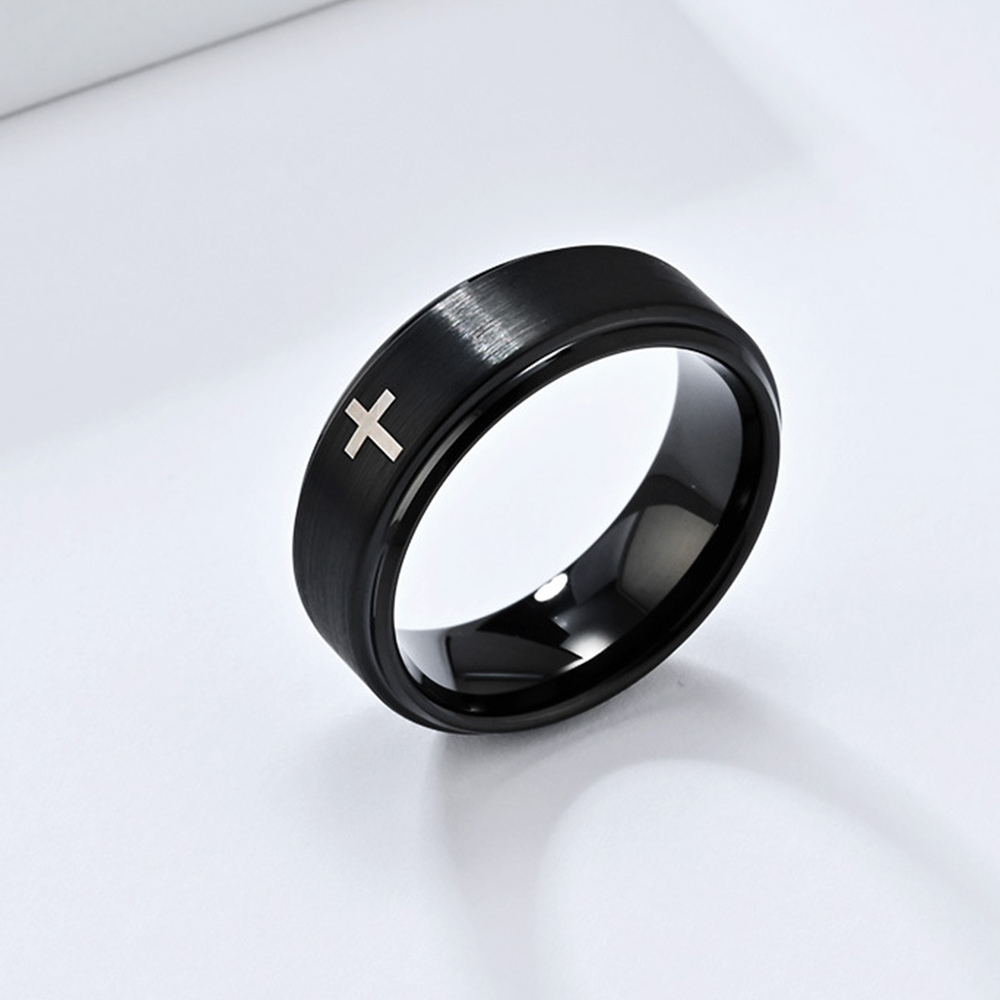 Retro Titanium Steel Christian - Men Accessories Wedding recension och pris