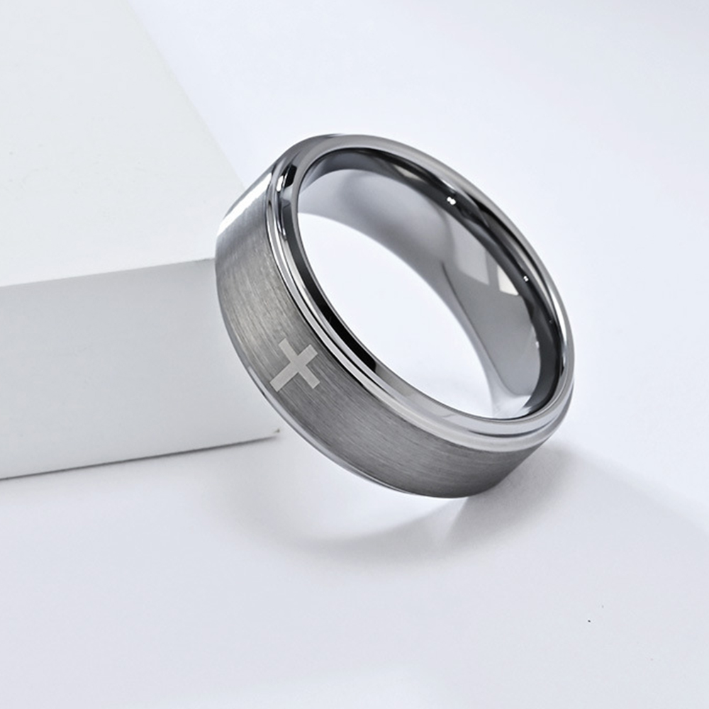 Retro Titanium Steel Christian - Men Accessories Wedding recension och pris