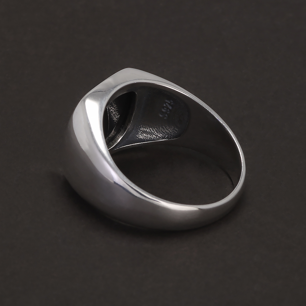 S925 Sterling Silver Black Ony - Signet Ring Men recension och pris