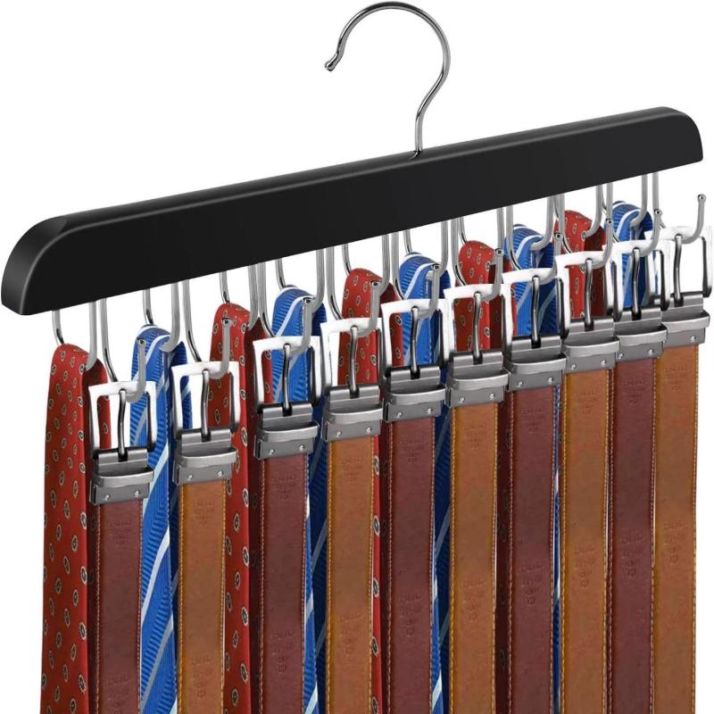 Wooden Belt Rack Women Storage - Men'S Accessories Organizer For Wardrobe recension och pris