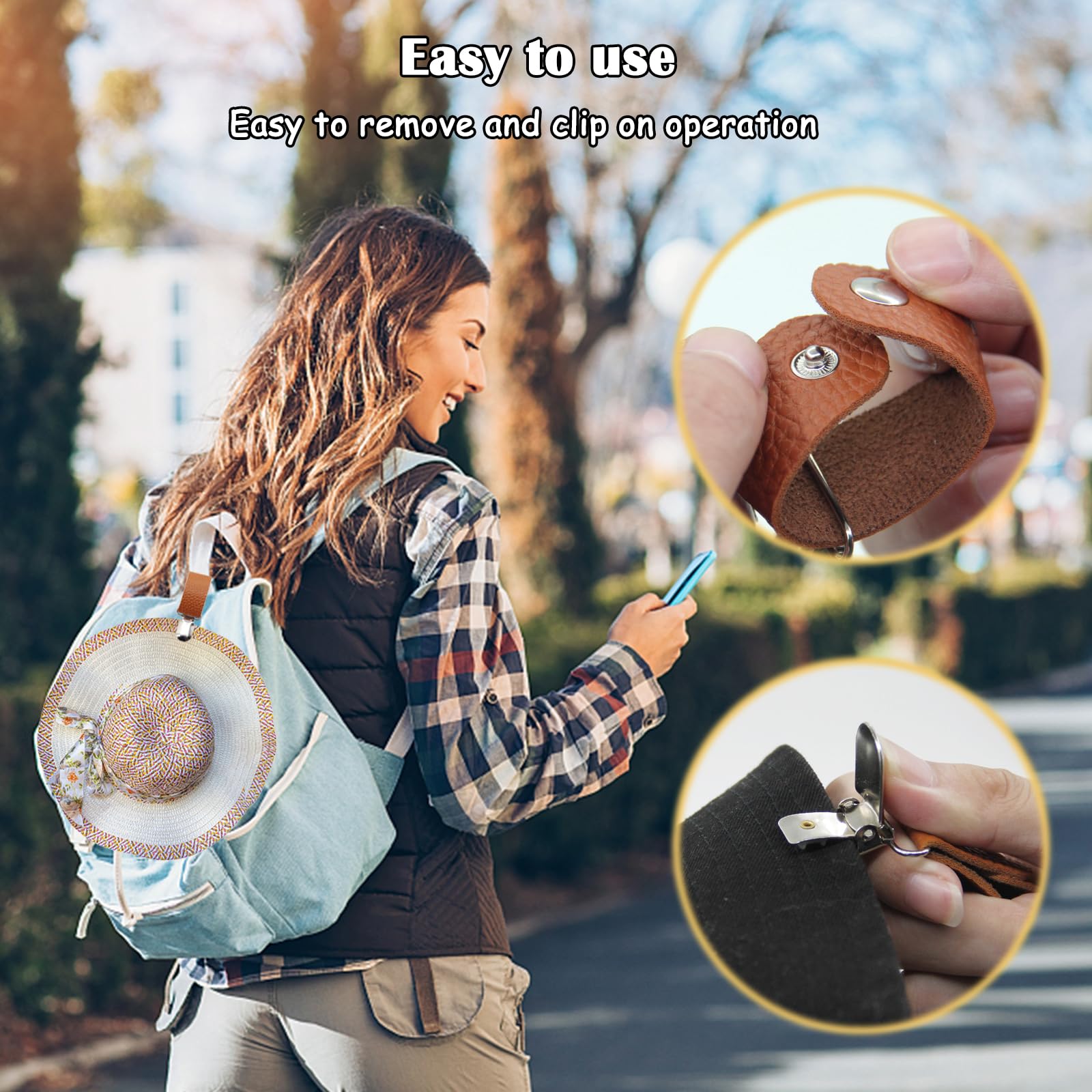 PU Leather Hat Clip for Travel - Men'S Accessories Holder recension och pris