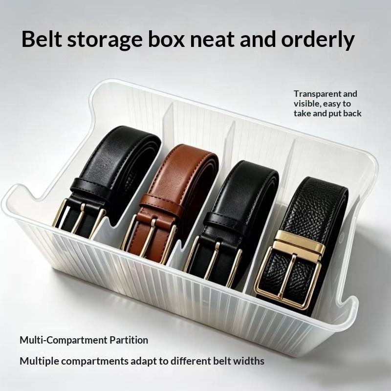 4 Grids Plastic Belt Storage O - Men'S Accessories Organizer For Wardrobe recension och pris