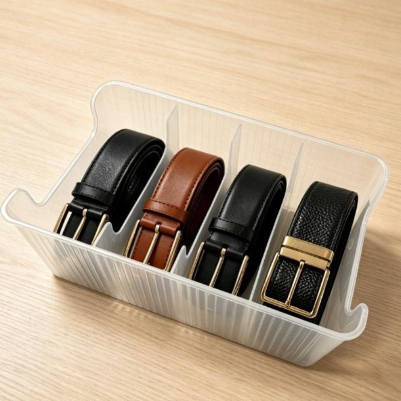 4 Grids Plastic Belt Storage O - Men'S Accessories Organizer For Wardrobe recension och pris