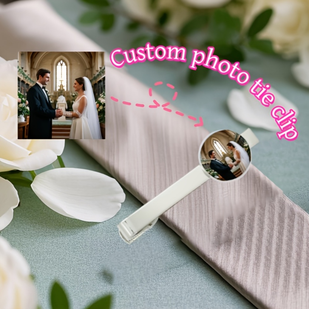 Custom Photo Engraved Text Tie - Men Accessories Wedding recension och pris